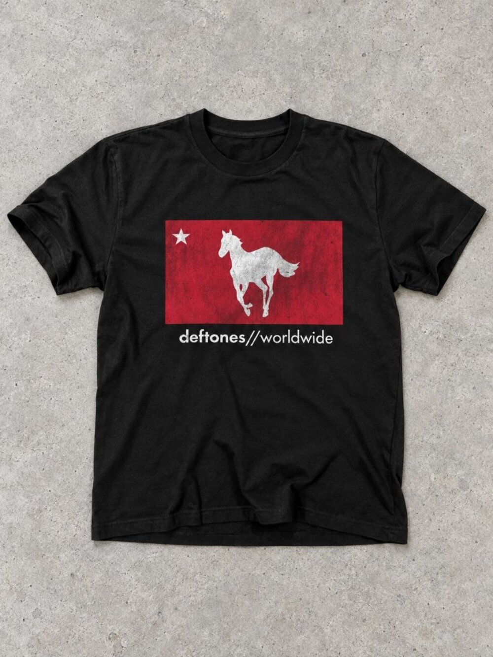 Deftones Worldwide Horse Graphic Black Gildan T-Shirt